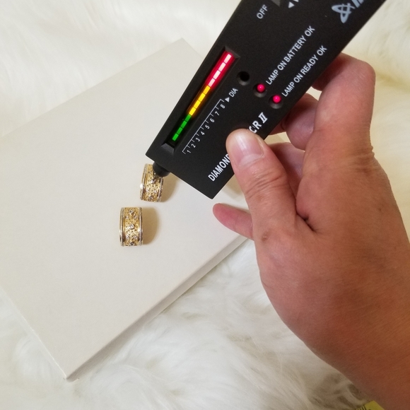 14k Diamond French Clip Hoops Earrings - Picture 13 of 13